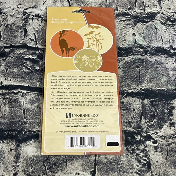 INKADINKADO 98302 CATS AND BATS Stamp set - Picture 6 of 8